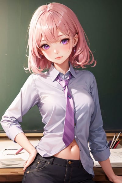 鉛筆②　ヘソ出しティーチャー