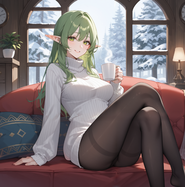 エルフさんと冬の別荘