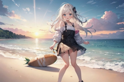 お芋と戯れる