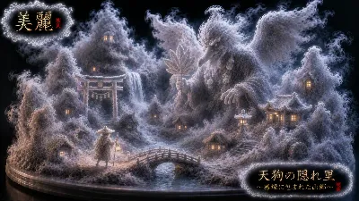 霧煙に守られた天狗の隠れ里