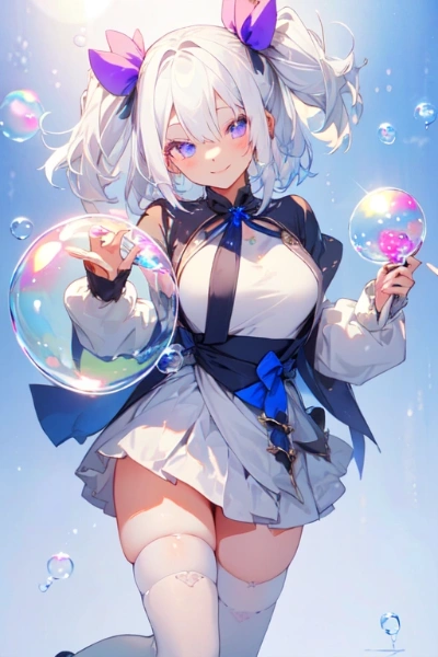 【R15】白髪のツインテール少女と、シャボン玉★その2(31枚)