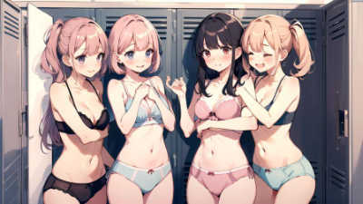 更衣室×下着姿×女の子