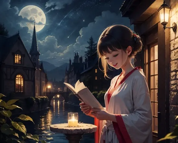 月夜の読書