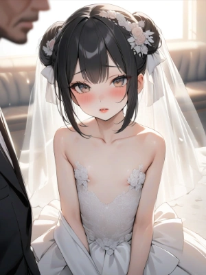 ウエディングドレスの女の子