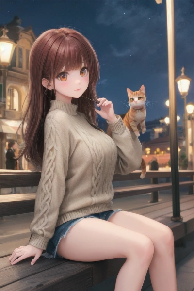 さきちゃんと猫