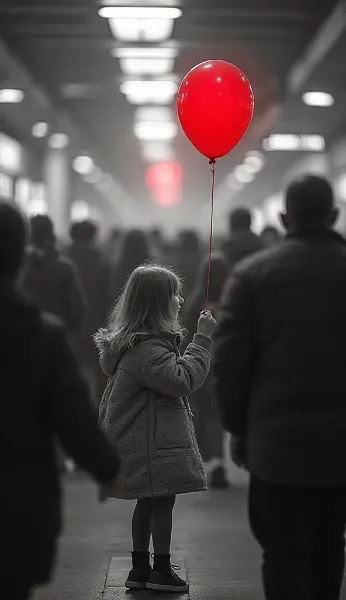 迷子と赤い風船