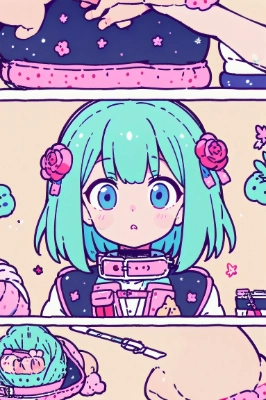 ボカロ曲のMVにありそうなイラスト
