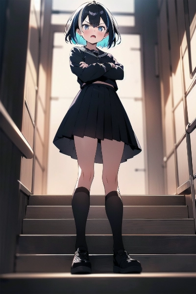 怒っている彼女と遭遇