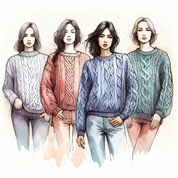 セーターと女性