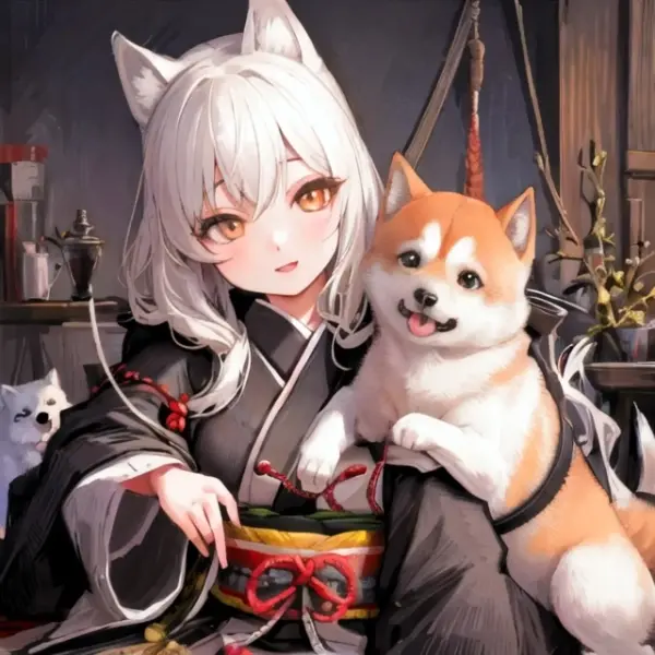 獣犬人の、のじゃロリばぁさんと、柴子犬