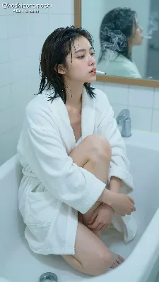 バスルームの湯気と物憂げな朝