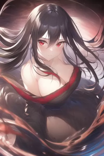 黒髪ドレスお姉さん