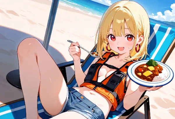 【カレー】ぺぺちーのビーチカレー＋おまけ