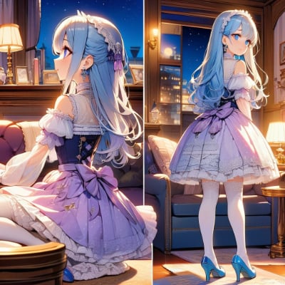 かわいい青髪さん