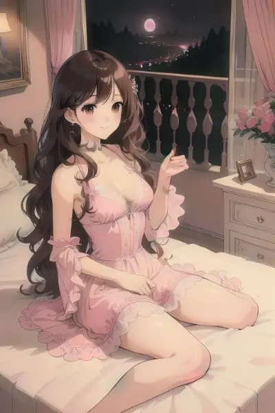 ベッド上の少女