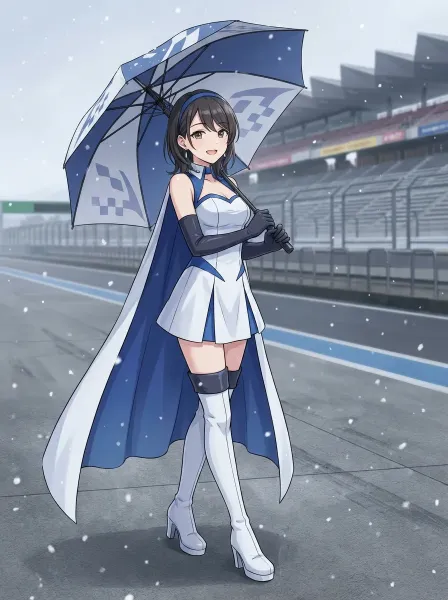 RACE QUEEN IN THE SNOW
