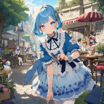 かわいい青髪さん