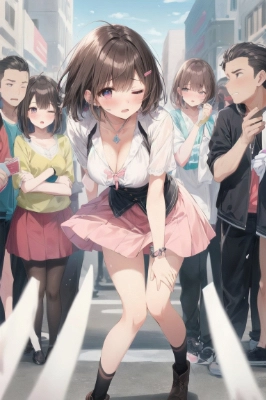 見えないようにする女の子