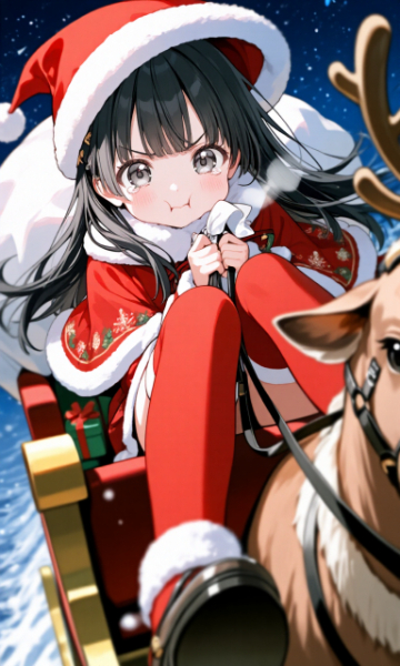 クリスマスの夜に働く少女