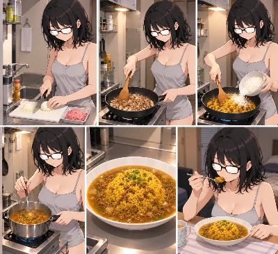ドライカレーにあんかけカレースープ