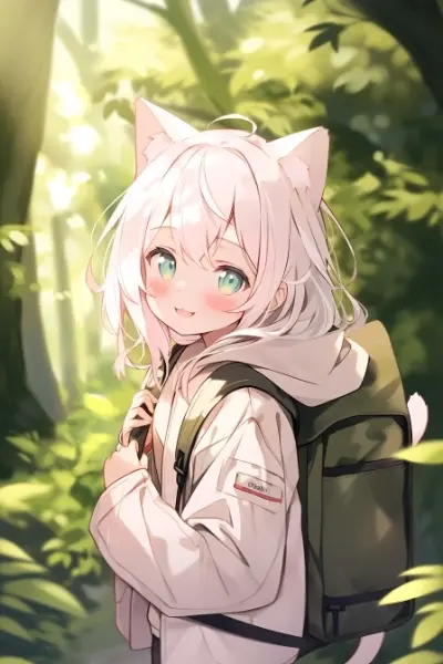 猫耳少女と森