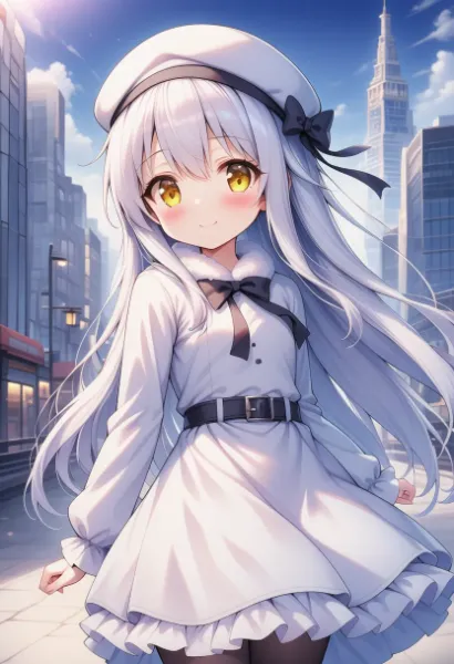 街角で出会った白い風の少女