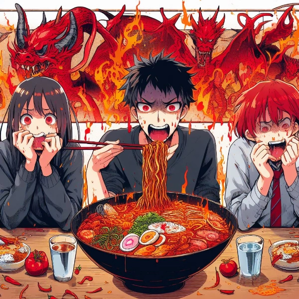 激辛ラーメンに挑む