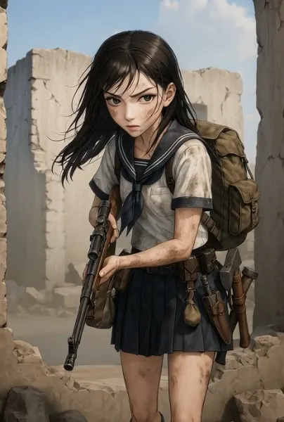 ポストアポカリプスの女子高生