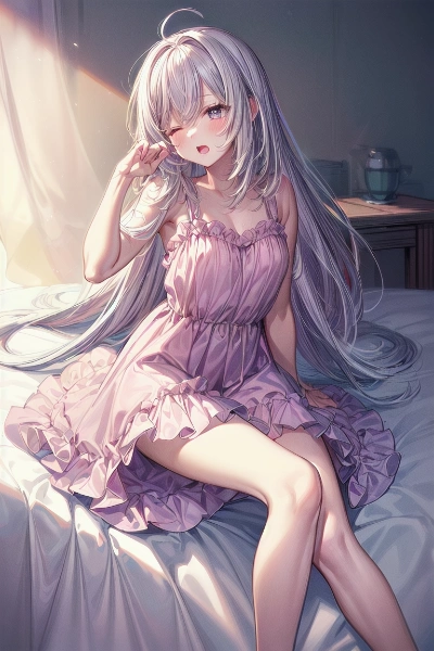 眠そうな美女