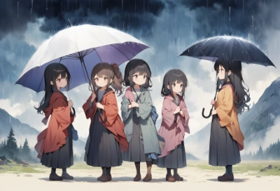 こっちの傘にはいる？