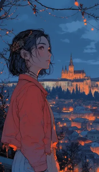 💫AIが描く中欧エレガンス！プラハ名所×アニメ女子のクラシカル旅コーデ3選👗