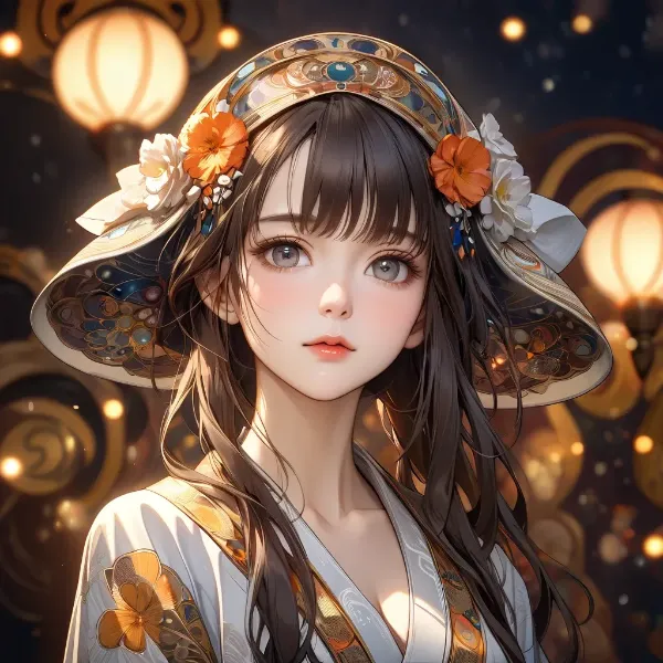 灯火の夜に咲く花の少女