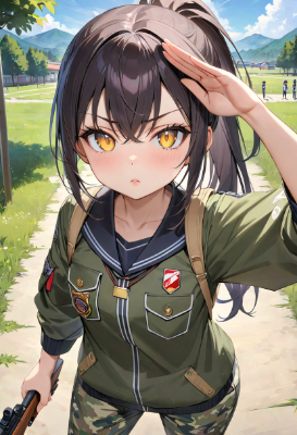 お題　敬礼
