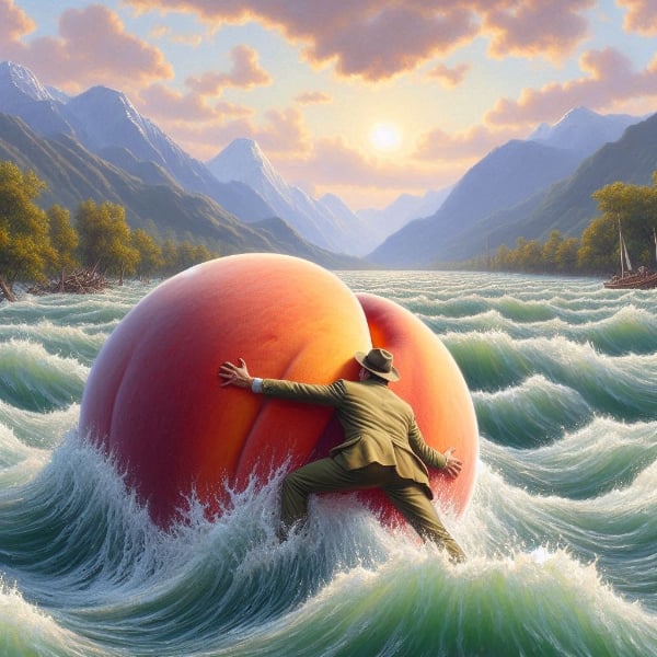 上流でどんぶらこ