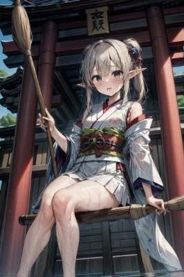 エルフの巫女さん