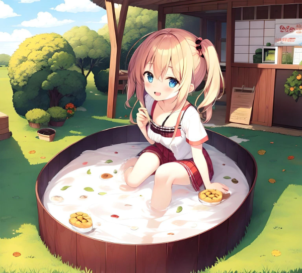 庭で女の子の出汁をとる