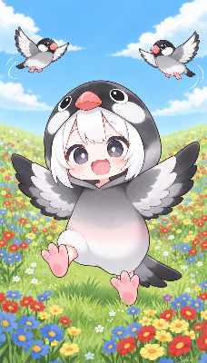 文鳥の着ぐるみ