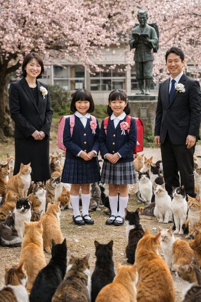 猫島の入学式