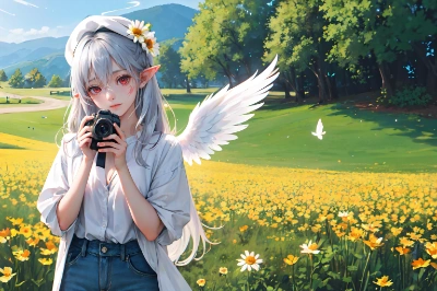 花畑の天使