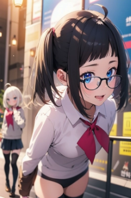 前髪ぱっつん眼鏡女子