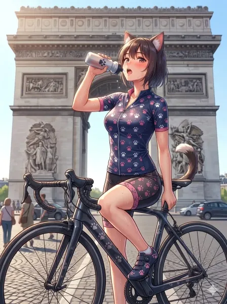 サイクルジャージと凱旋門