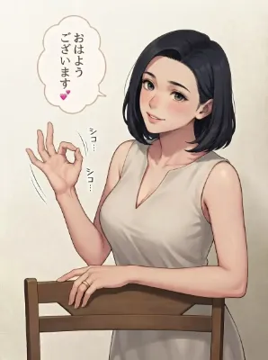 椅子に寄りかかる女性