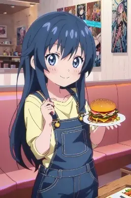 ハンバーガー一緒に食べよ？