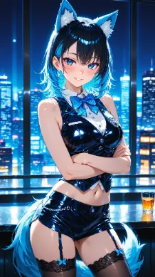 🐺🎀 蝶ネクタイ「狼なのに蝶って……まあ、似合ってんならいいけど。」