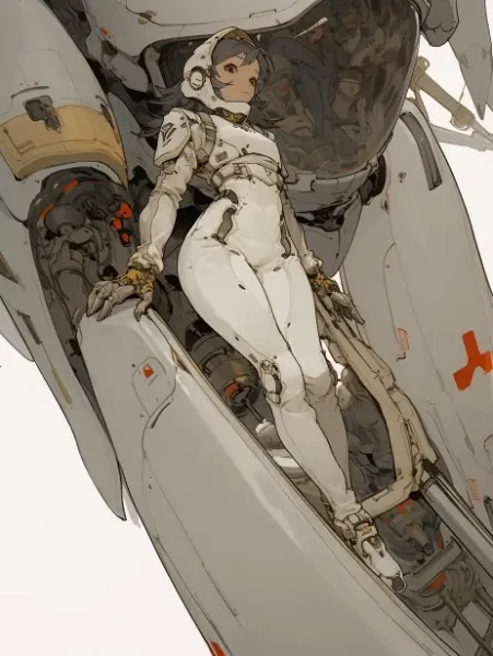 メカとぴっちりスーツ少女