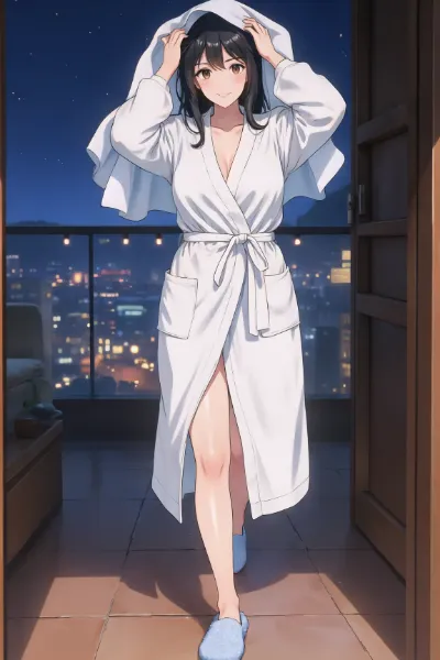 夜風に包まれる入浴後の秘密