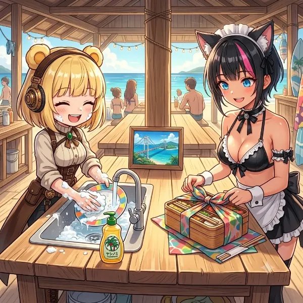 🧸「海の家と、SJパック飛行訓練など」の巻き🏠🎒🏝