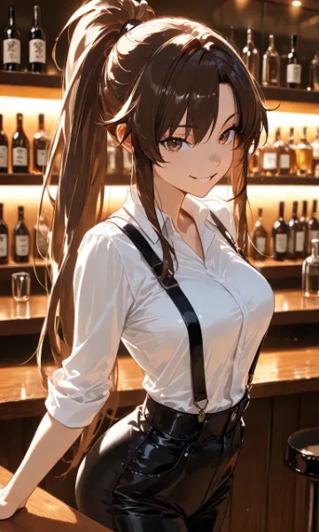 サスペンダーでハードボイルドに