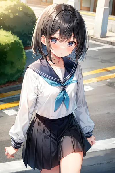 制服姿の男の子