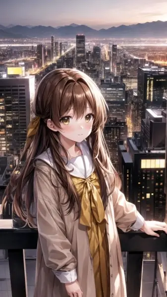 黄色いリボンの女の子